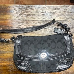 Black Canvas Hobo Bag